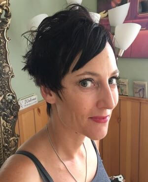 lady with pixie haircut